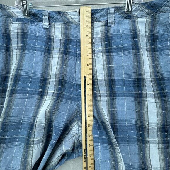 Tommy‎ Bahama Shorts Mens 36 Blue Plaid Chinos Linen Silk Blend 10" Inseam - Picture 10 of 11